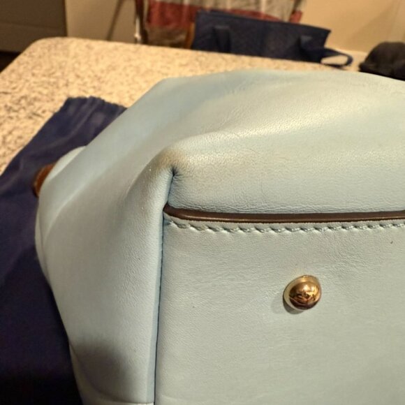 Dooney & Bourke Light Blue Leather Handbag - Picture 7 of 15
